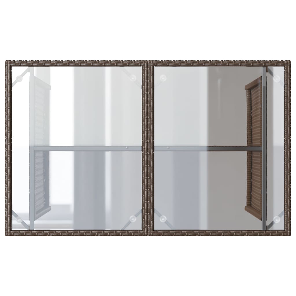 vidaXL Σετ Τραπεζαρίας Κήπου 2 τεμ. Καφέ Συνθετικό Ρατάν με Μαξιλάρια