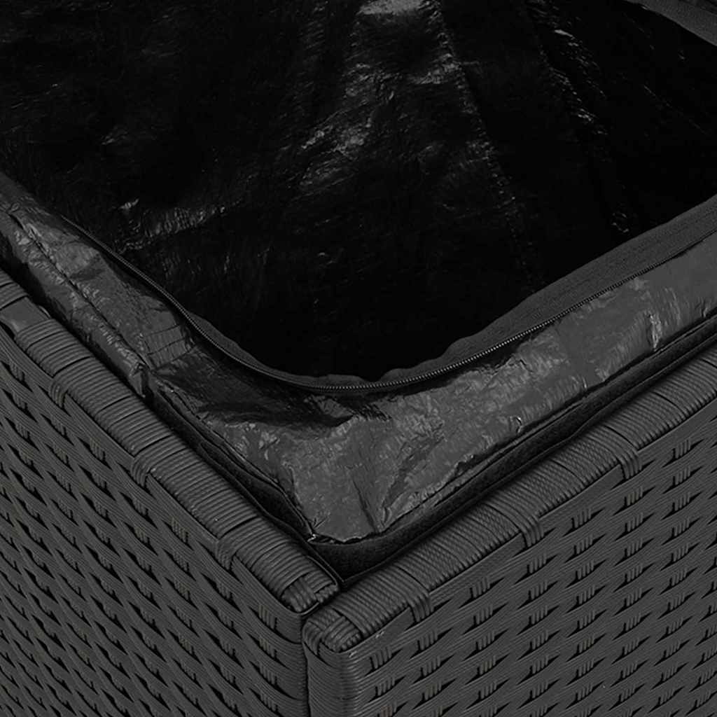 vidaXL Κουτί μαξιλαριών Μαύρο 50x50x50 εκ Πολυεστέρας