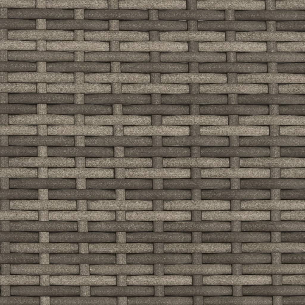 vidaXL Καναπές Κήπου Διθέσιος με Σκαμπό Γκρι Συνθετικό Ρατάν