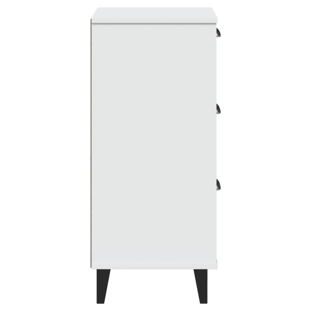 vidaXL Κομοδίνο VIKEN Λευκό από Επεξεργασμένο Ξύλο