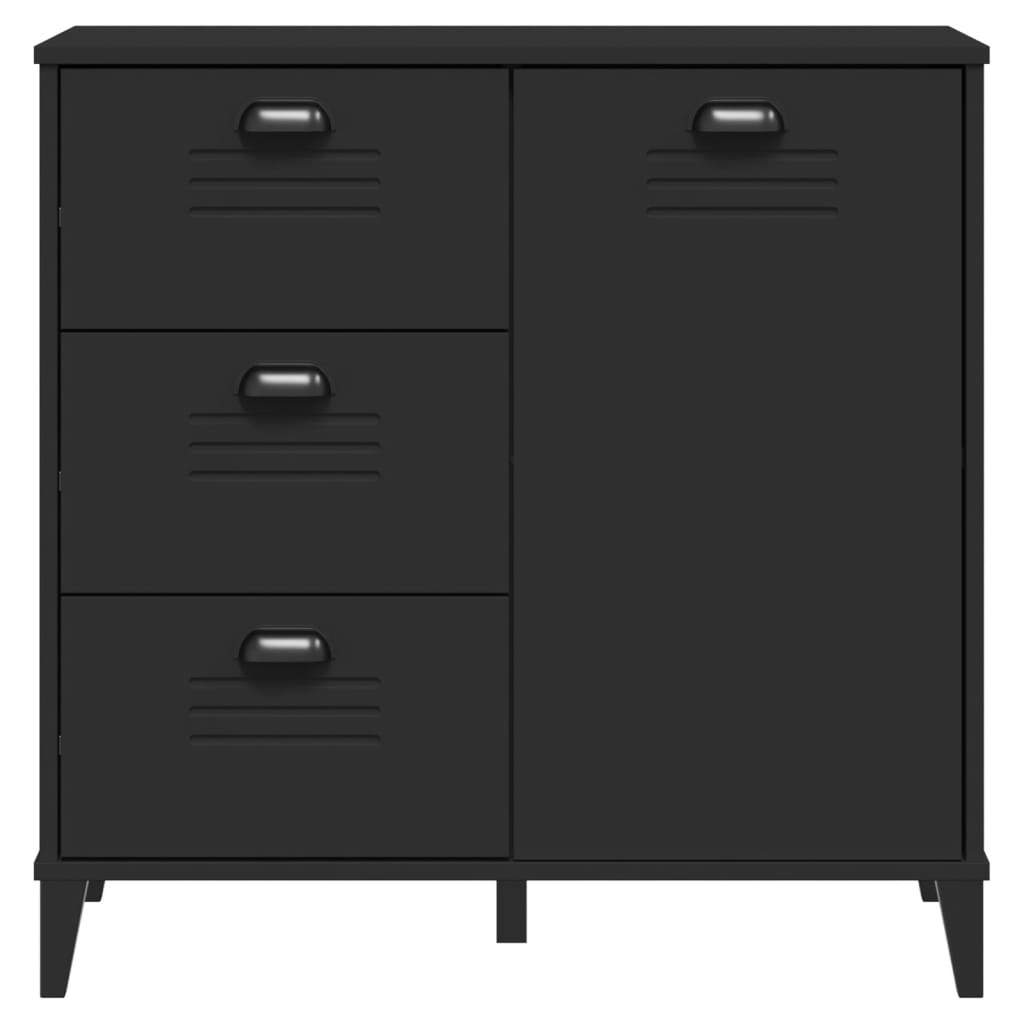 vidaXL Μπουφές VIKEN Μαύρος 80 x 40 x 80 εκ. από Επεξεργασμένο Ξύλο