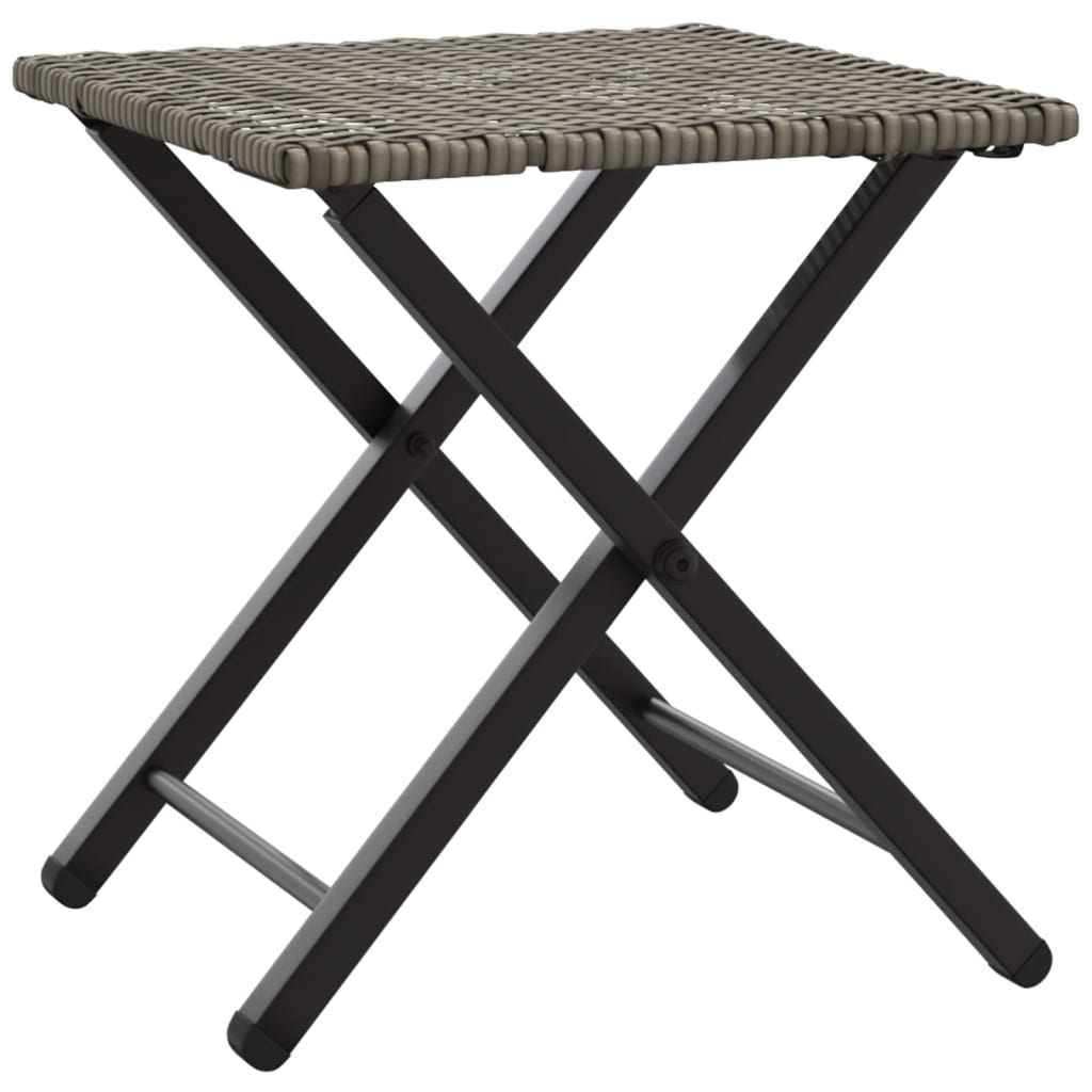 vidaXL Σετ Τραπεζαρίας Κήπου Πτυσ. 5 Τεμαχίων Γκρι από Συνθ. Ρατάν