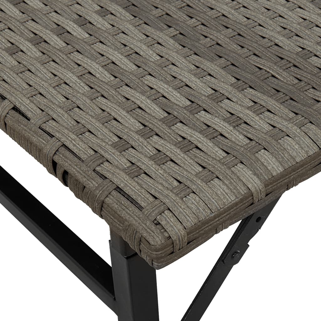 vidaXL Σετ Τραπεζαρίας Κήπου Πτυσ. 5 Τεμαχίων Γκρι από Συνθ. Ρατάν