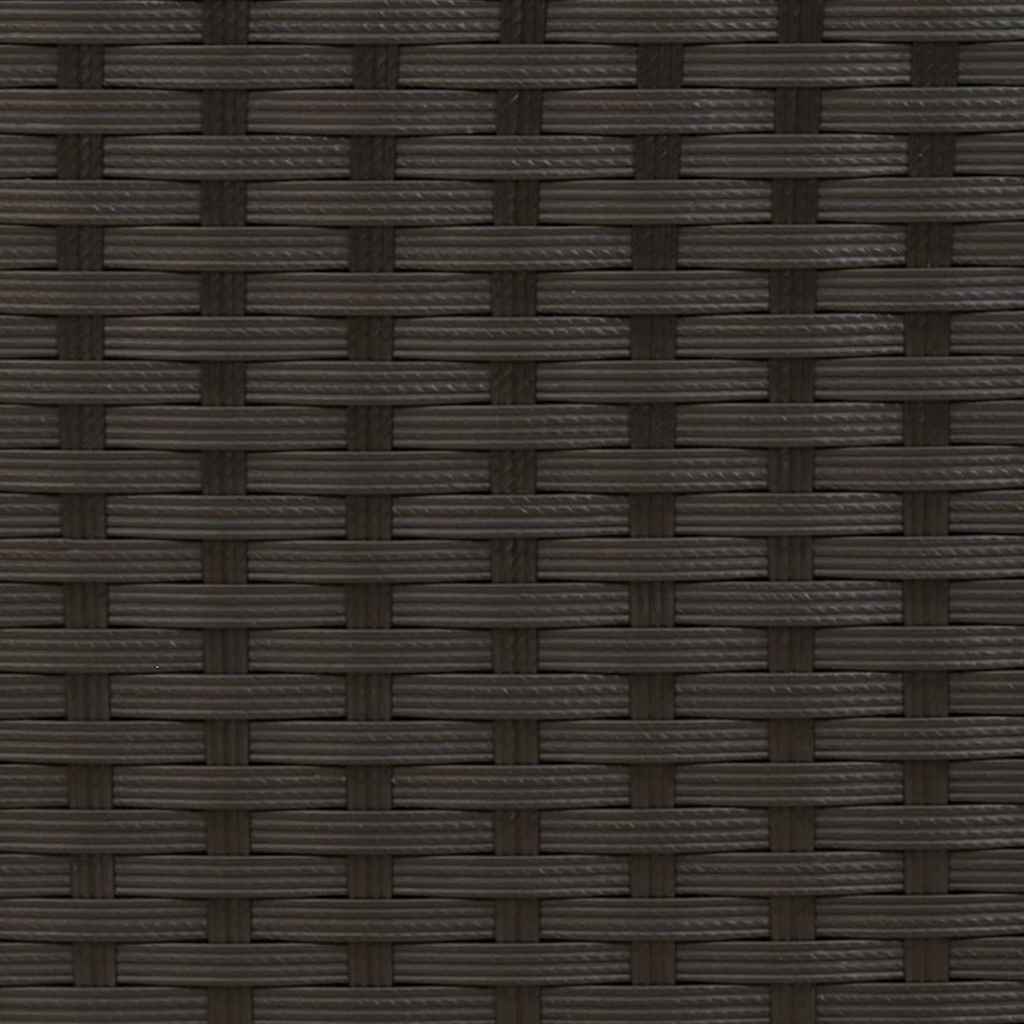 vidaXL Καναπές Κήπου Διθέσιος με Σκαμπό Μαύρος Συνθετικό Ρατάν