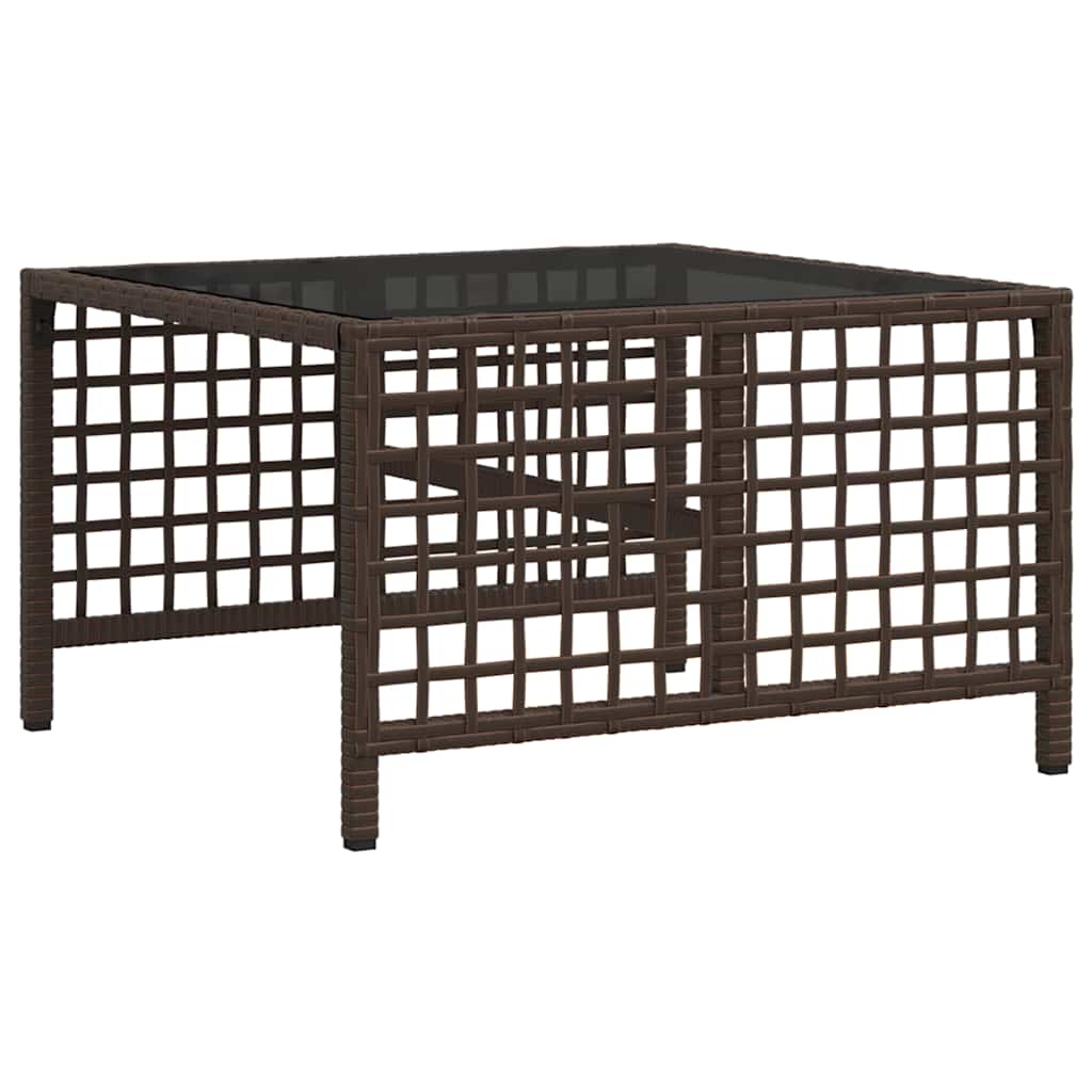 vidaXL Σετ Γωνιακού Καναπέ Κήπου 3Τεμ. Καφέ Συνθετικό Ρατάν Μαξιλάρια