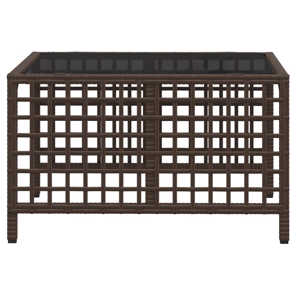 vidaXL Σετ Γωνιακού Καναπέ Κήπου 3Τεμ. Καφέ Συνθετικό Ρατάν Μαξιλάρια