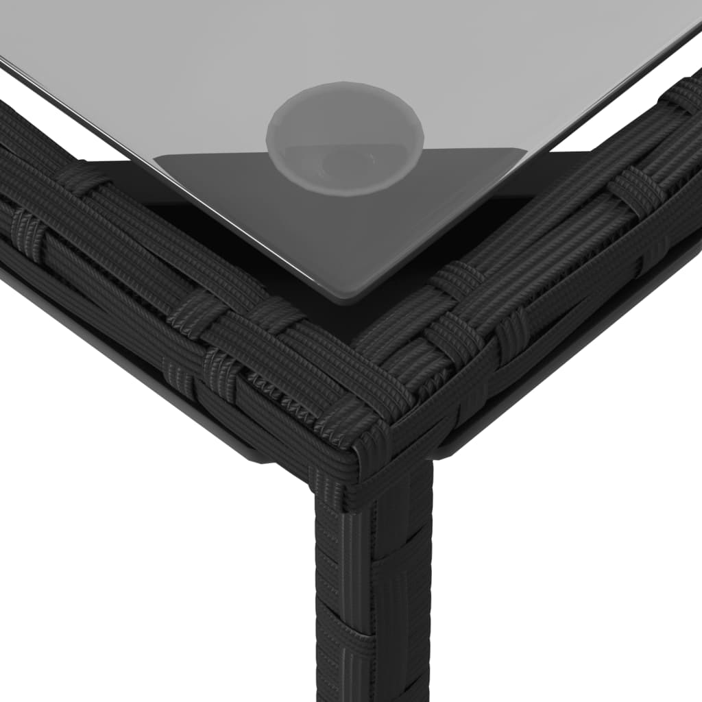 vidaXL Σετ Καναπέ Κήπου 3 Τεμαχίων Μαύρο Συνθετικό Ρατάν με Μαξιλάρια