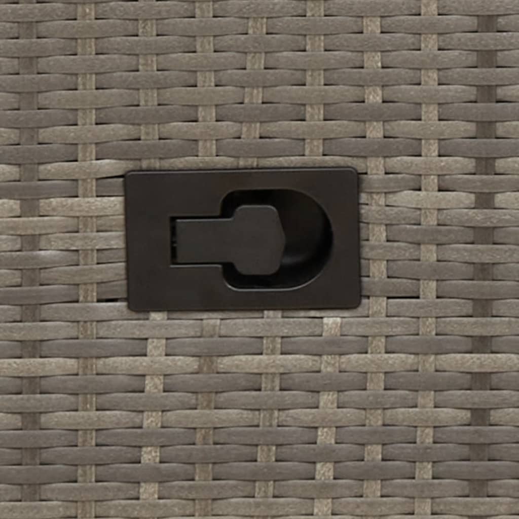 vidaXL Σετ Επιτραπέζιων Καρεκλών 3 Τεμαχίων με Μαξιλάρια Γκρι από Συνθετικό Ρατάν