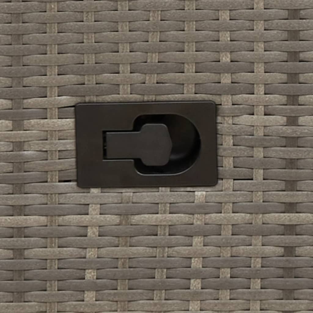 vidaXL Ανακλινόμενες Καρέκλες Κήπου 2 τεμ. με Μαξιλάρια Γκρι από Συνθετικό Ρατάν