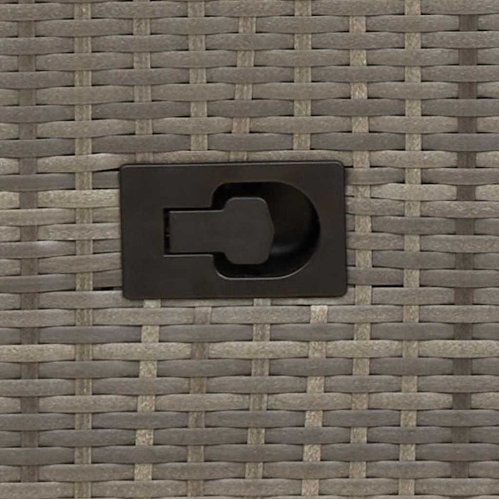 vidaXL Σετ Επιτραπέζιων Καρεκλών 3 Τεμαχίων με Μαξιλάρια Γκρι από Συνθετικό Ρατάν