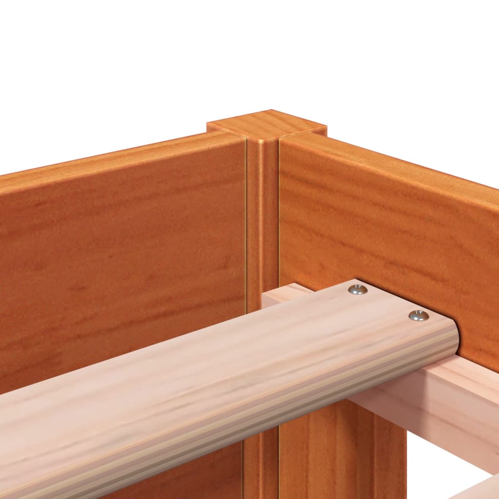 vidaXL Καναπές Κρεβάτι Χωρίς Στρώμα Καφέ 90x190 εκ. Μασίφ Ξύλο Πεύκου