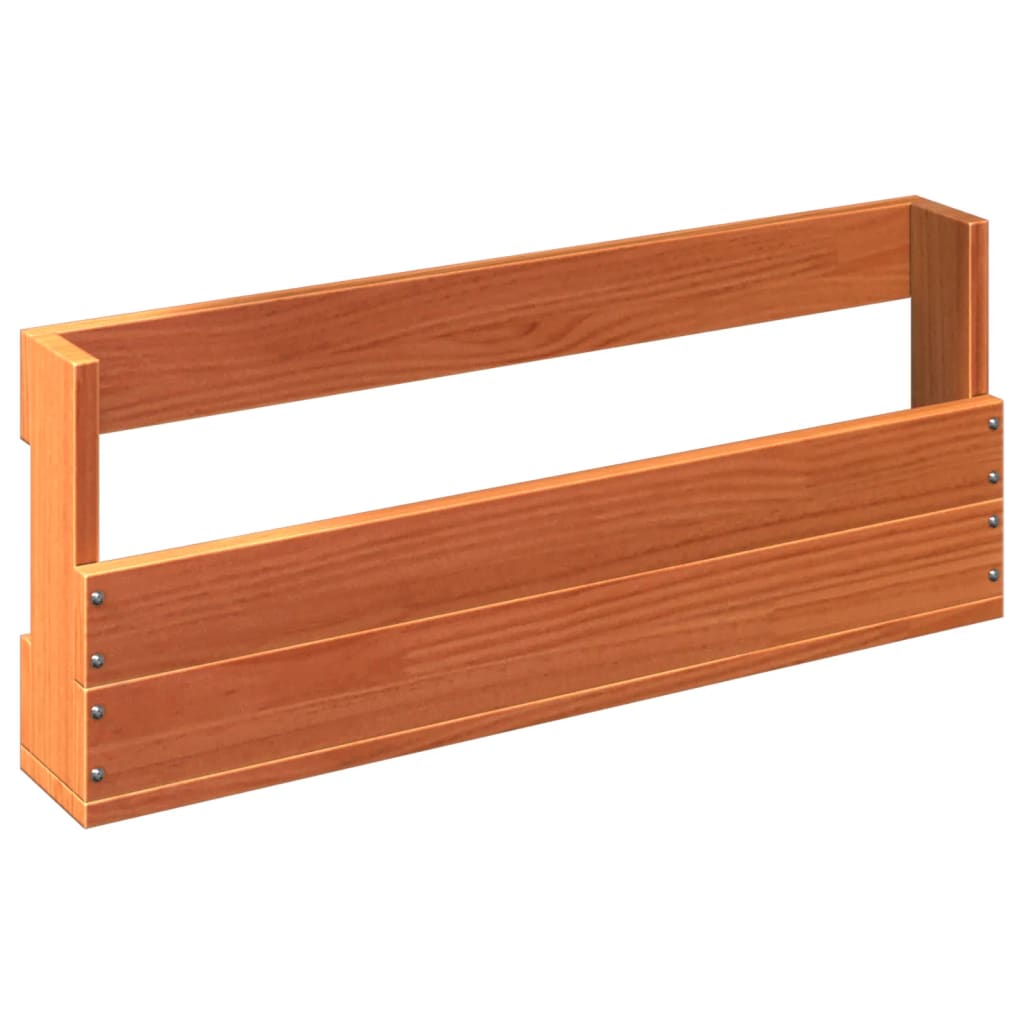 vidaXL Παπουτσοθήκη Επιτοίχια 2 τεμ. Μελί 59x8,5x23,5 εκ. Μασίφ Πεύκο