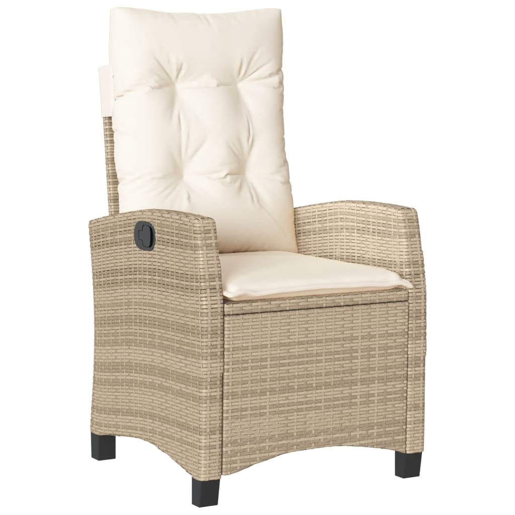 vidaXL Σετ Τραπεζαρίας Κήπου 9 τεμ. Μπεζ Συνθετικό Ρατάν με Μαξιλάρια