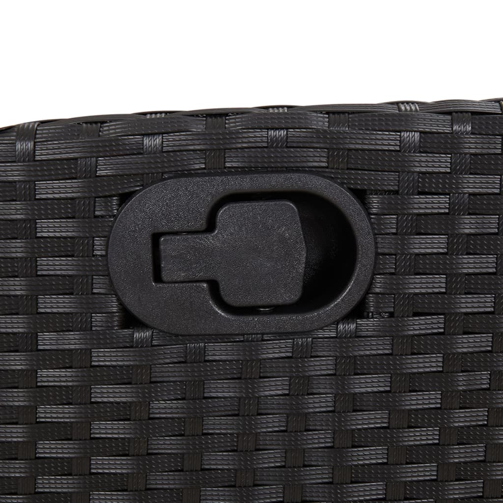 vidaXL Σετ Τραπεζαρίας Κήπου 5 Τεμαχίων Μαύρο Συνθ. Ρατάν με Μαξιλάρια