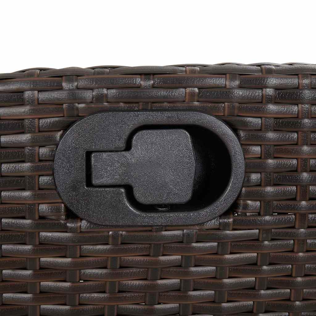 vidaXL Σετ Τραπεζαρίας Κήπου 9 τεμ. Καφέ Συνθετικό Ρατάν με Μαξιλάρια