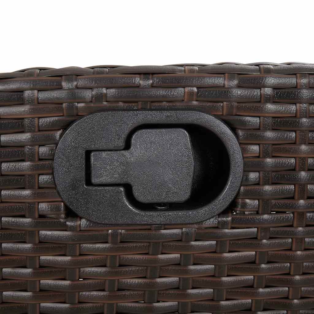 vidaXL Σετ Τραπεζαρίας Κήπου 9 τεμ. Καφέ Συνθετικό Ρατάν με Μαξιλάρια