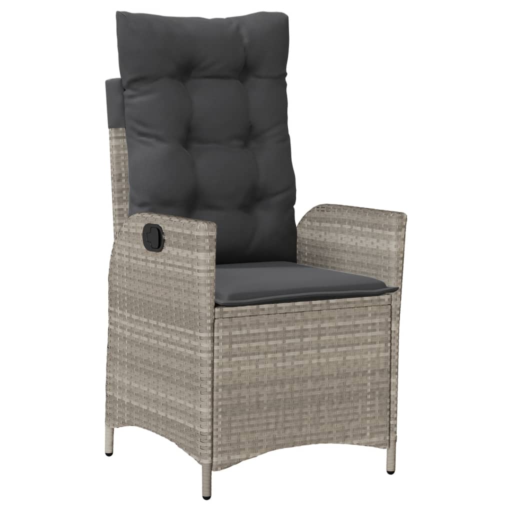 vidaXL Σετ Τραπεζαρίας Κήπου 7 τεμ. Αν. Γκρι Συνθ. Ρατάν με Μαξιλάρια