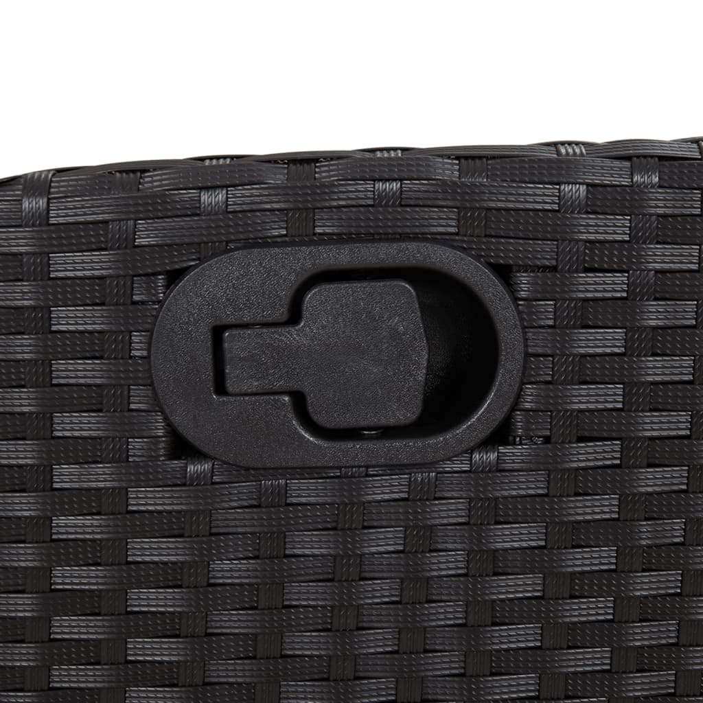 vidaXL Σετ Τραπεζαρίας Κήπου 3 τεμ. Μαύρο Συνθετικό Ρατάν με Μαξιλάρια