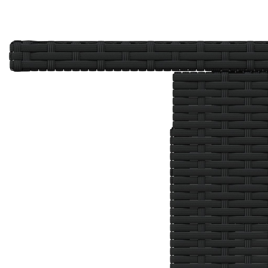 vidaXL Τραπέζι Κήπου Μαύρο 100x55x73 εκ. Συνθετικό Ρατάν/Ξύλο Ακακίας