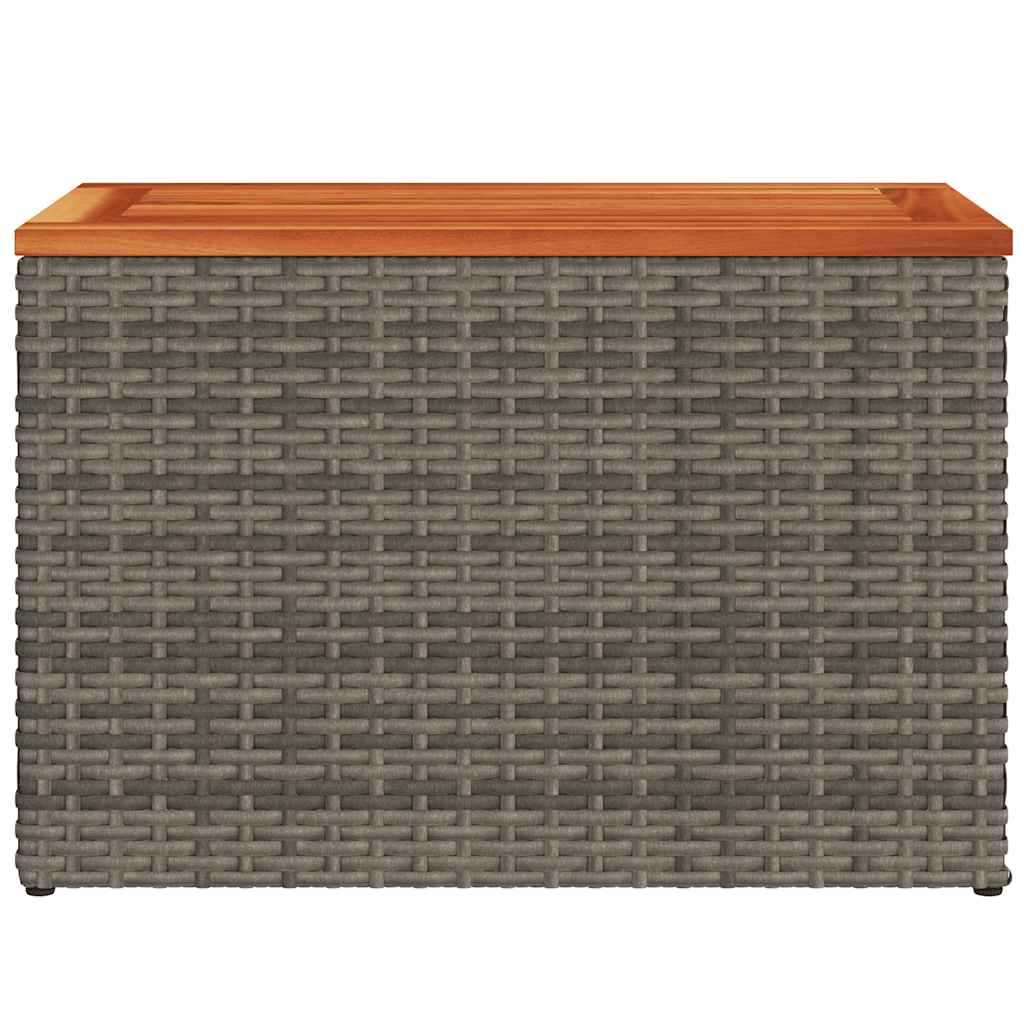 vidaXL Τραπεζάκια Κήπου 2 τεμ. Γκρι 55x34x37εκ. Συνθ.Ρατάν/Μασίφ Ξύλο