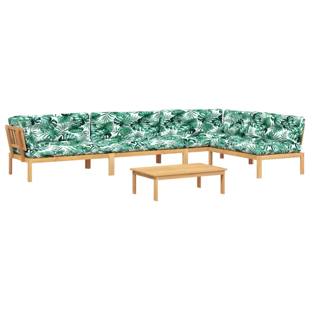 vidaXL Σαλόνι Κήπου Παλέτας 5 Τεμ. από Μασίφ Ξύλο Ακακίας με Μαξιλάρια