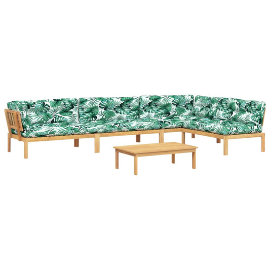 vidaXL Σαλόνι Κήπου Παλέτας 5 Τεμ. από Μασίφ Ξύλο Ακακίας με Μαξιλάρια