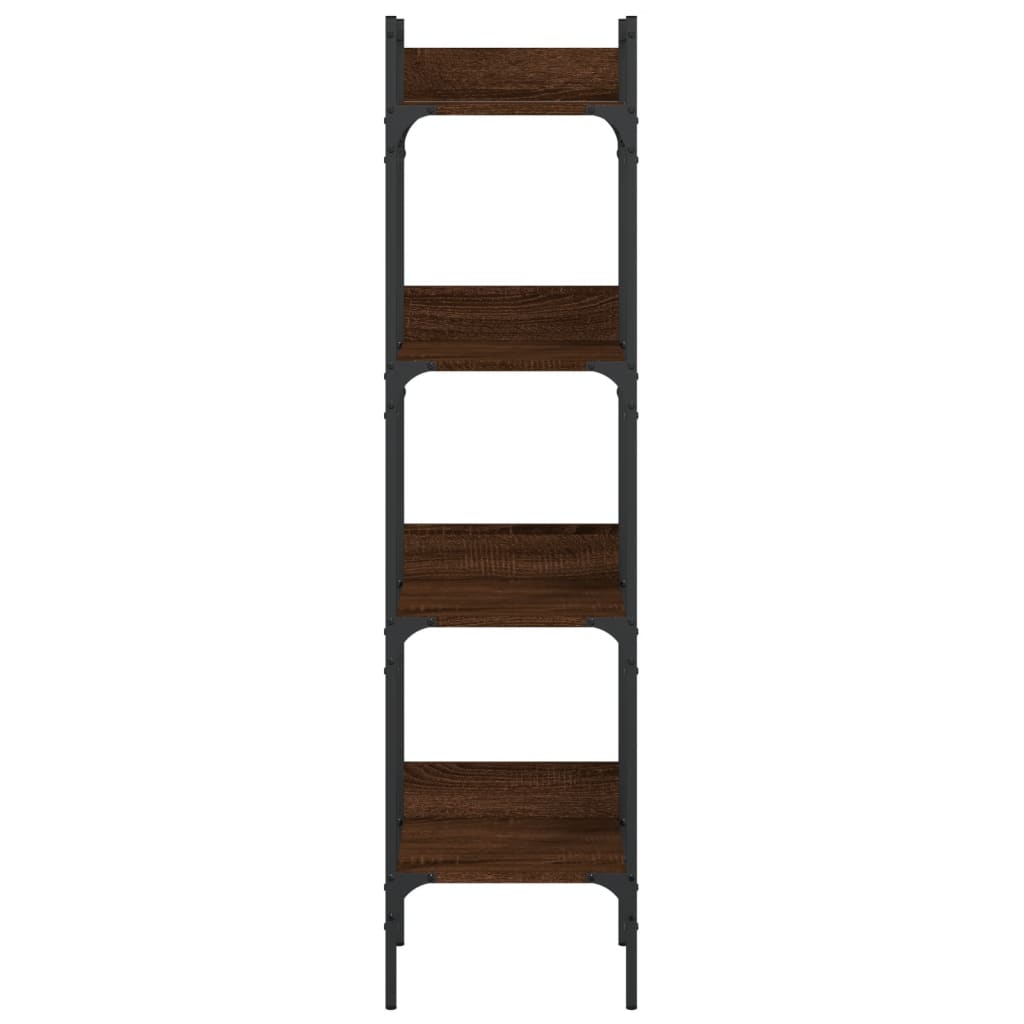 vidaXL Βιβλιοθήκη 4 Επιπέδων Καφέ Δρυς 35x30x138,5 εκ. Επεξεργ. Ξύλο