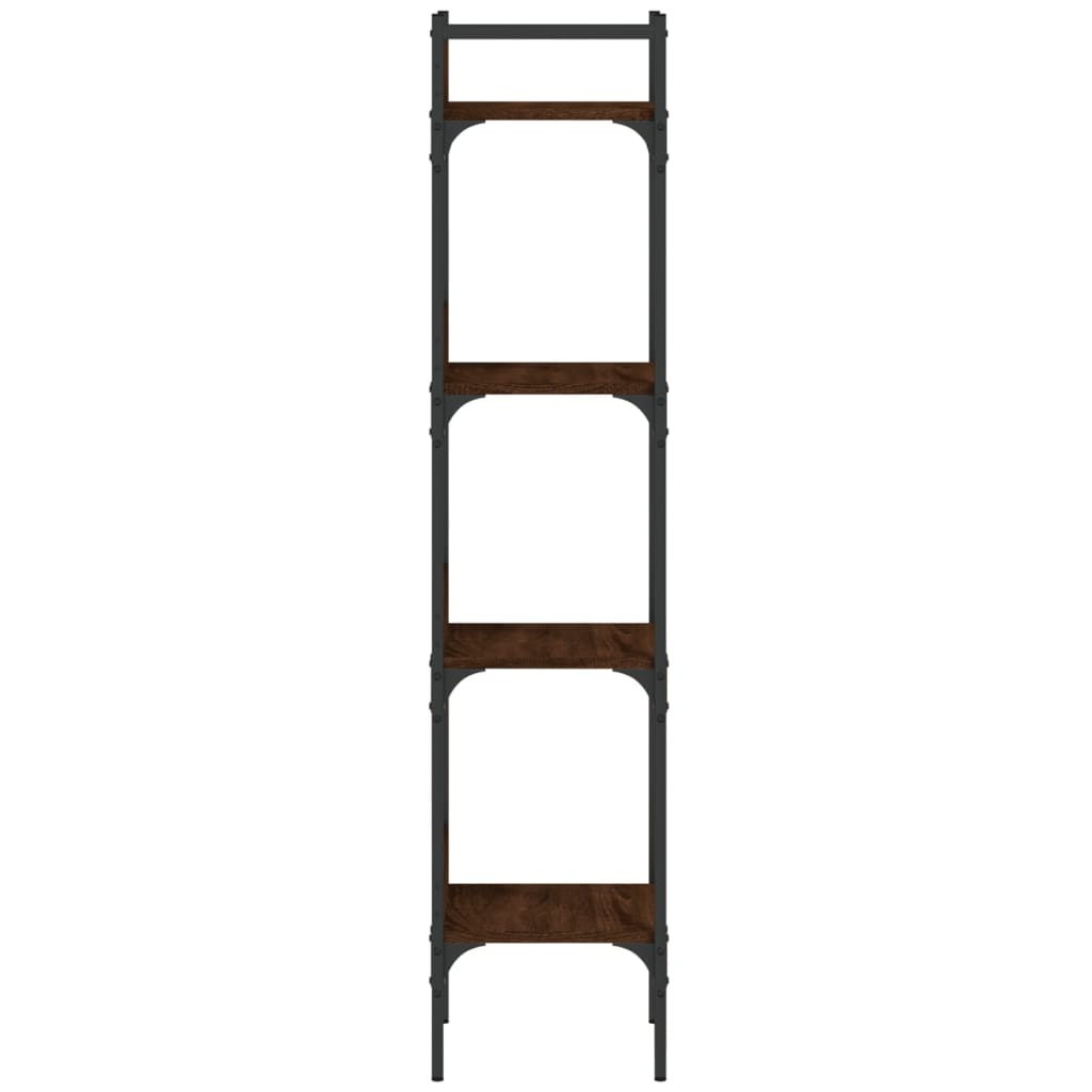 vidaXL Βιβλιοθήκη 4 Επιπέδων Καφέ Δρυς 35x30x138,5 εκ. Επεξεργ. Ξύλο