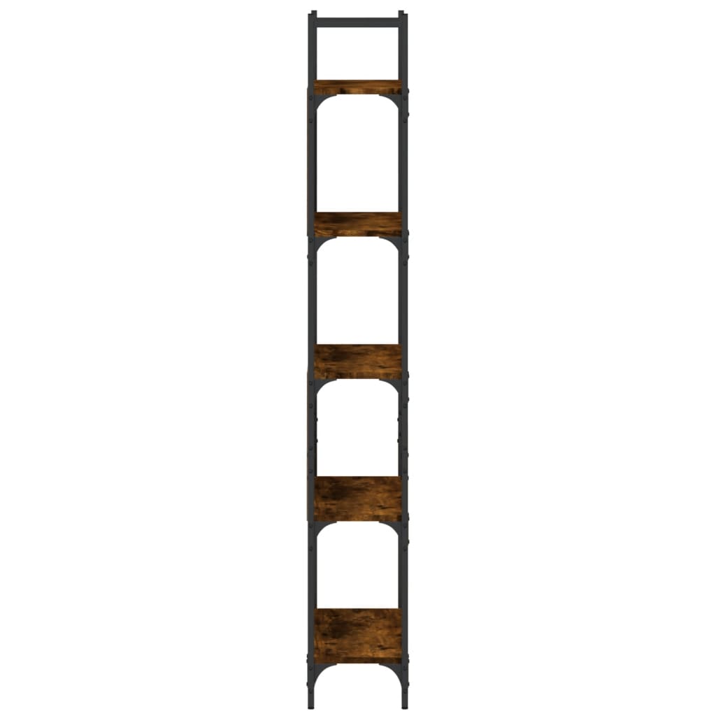 vidaXL Βιβλιοθήκη 5 Επιπέδων Καπν. Δρυς 60,5x24x166,5εκ. Επεξεργ. Ξύλο