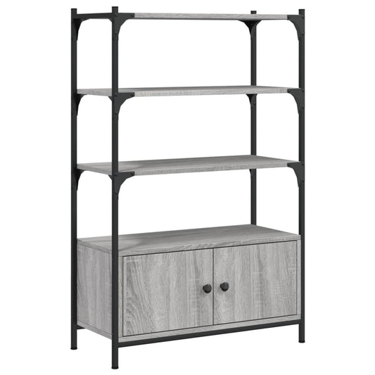vidaXL Βιβλιοθήκη 3 Επιπέδων Γκρι Sonoma 70x30x109,5 εκ. Επεξεργ. Ξύλο