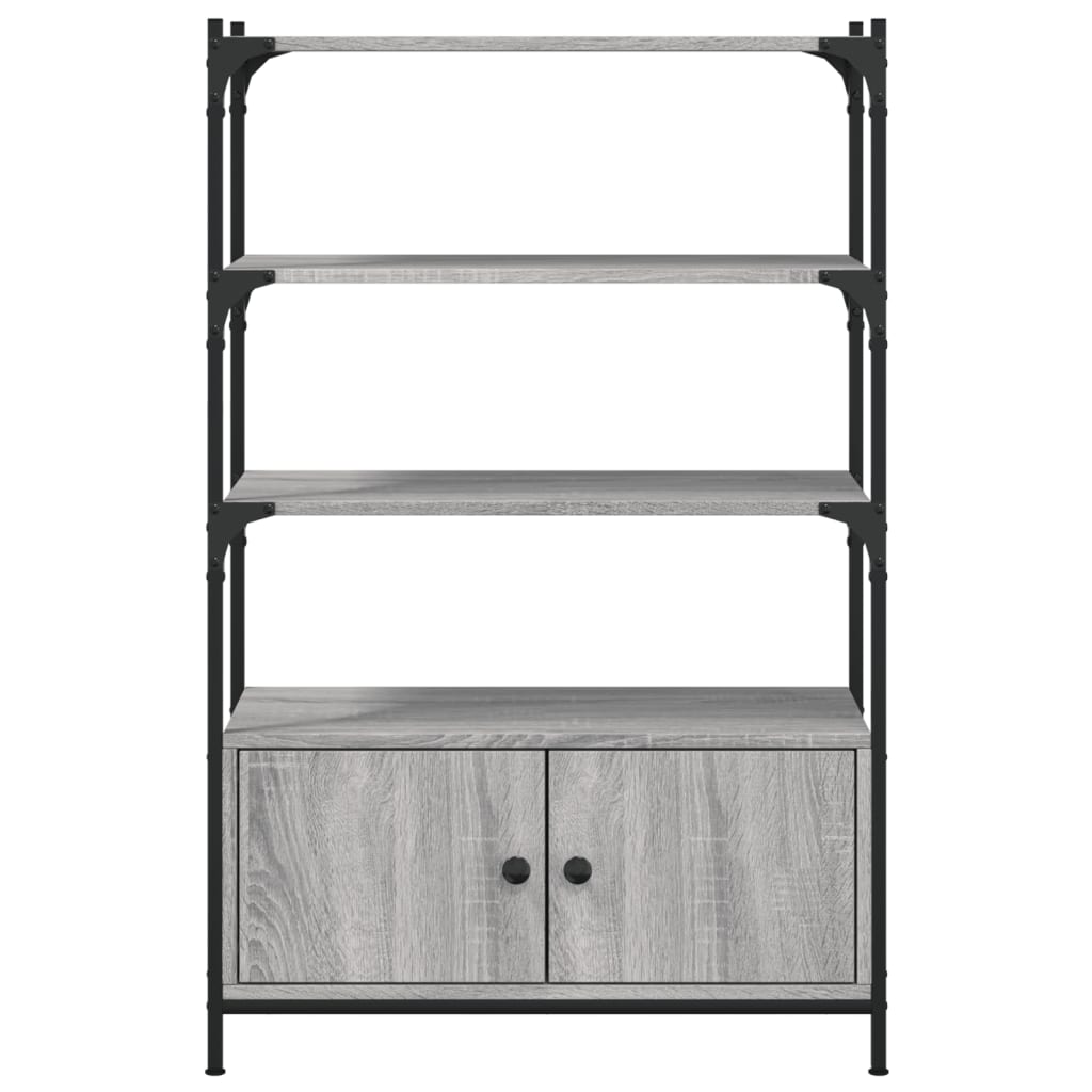 vidaXL Βιβλιοθήκη 3 Επιπέδων Γκρι Sonoma 70x30x109,5 εκ. Επεξεργ. Ξύλο