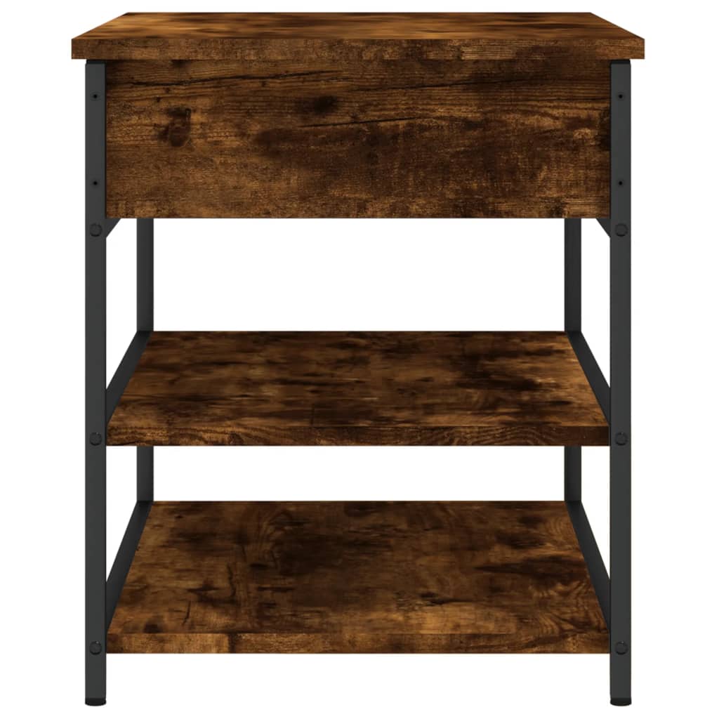 vidaXL Παπουτσοθήκη Καπνιστή Δρυς 70x42,5x50 εκ από Επεξεργασμένο Ξύλο