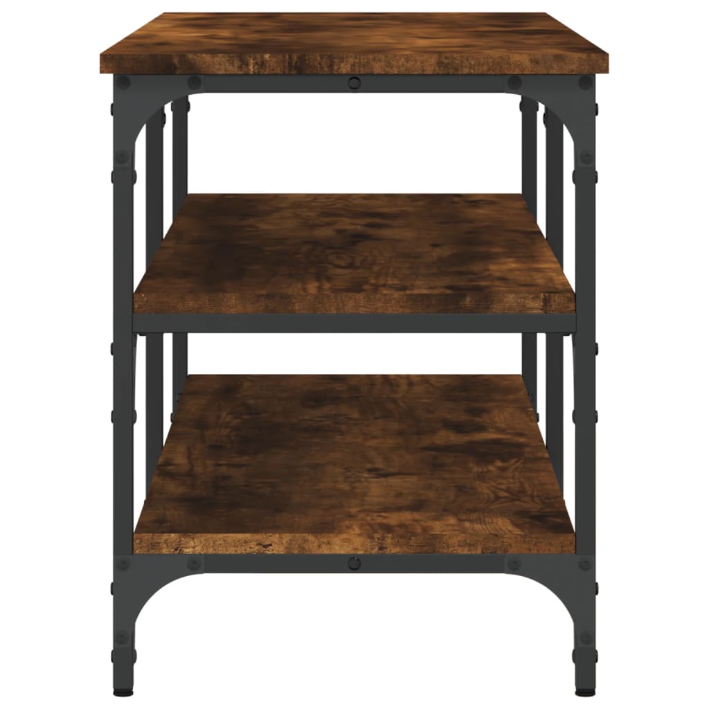 vidaXL Παπουτσοθήκη Καπνιστή Δρυς 100x38,5x49 εκ. Επεξεργασμένο Ξύλο