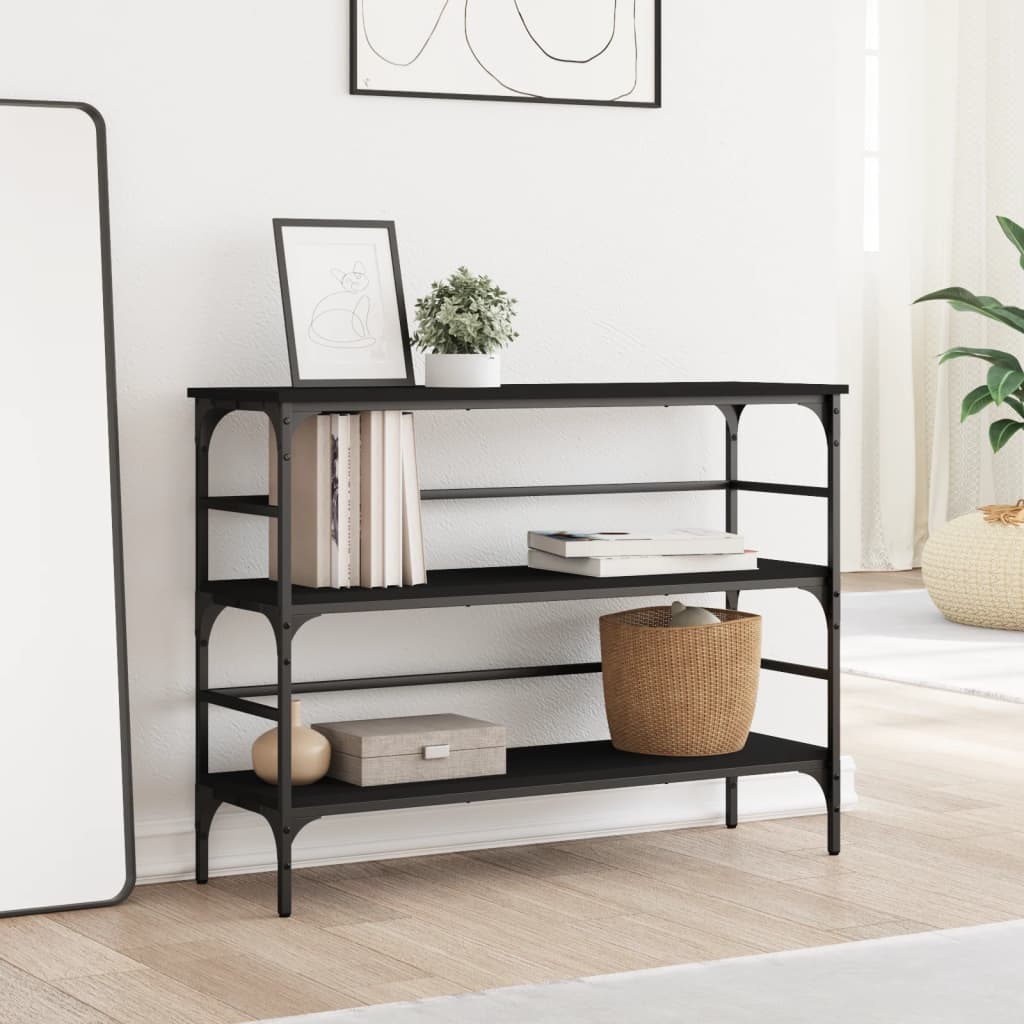vidaXL Τραπέζι Κονσόλα Μαύρο 100x32x75 εκ. Επεξεργασμένο Ξύλο
