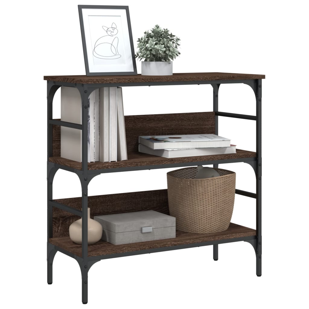 vidaXL Τραπέζι Κονσόλα Καφέ Δρυς 75x32x75 εκ. Επεξεργασμένο Ξύλο