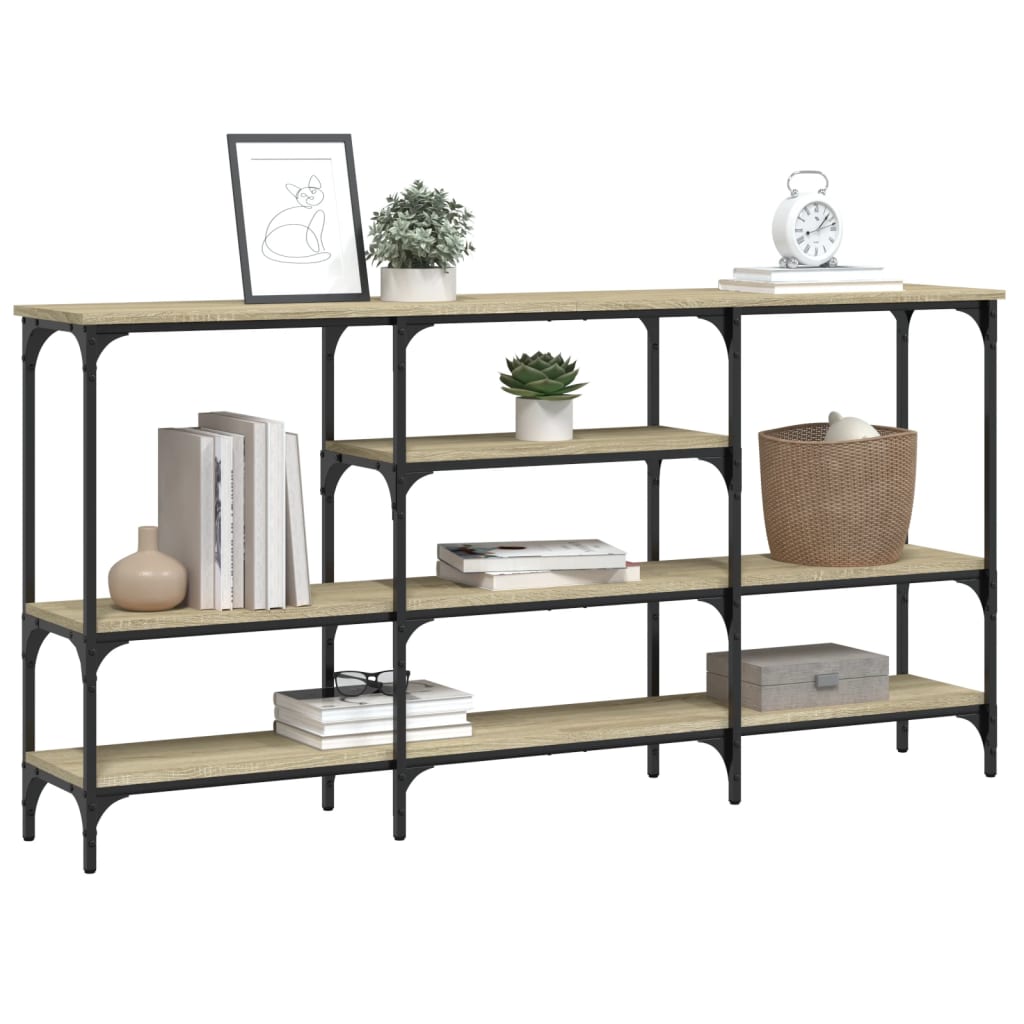 vidaXL Τραπέζι Κονσόλα Sonoma Δρυς 160x29x80 εκ. Επεξεργασμένο Ξύλο