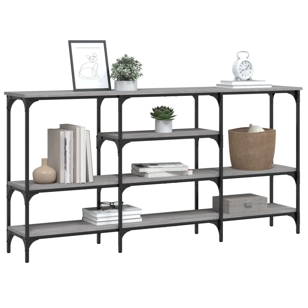 vidaXL Τραπέζι Κονσόλα Γκρι Sonoma 160x29x80 εκ. Επεξεργασμένο Ξύλο