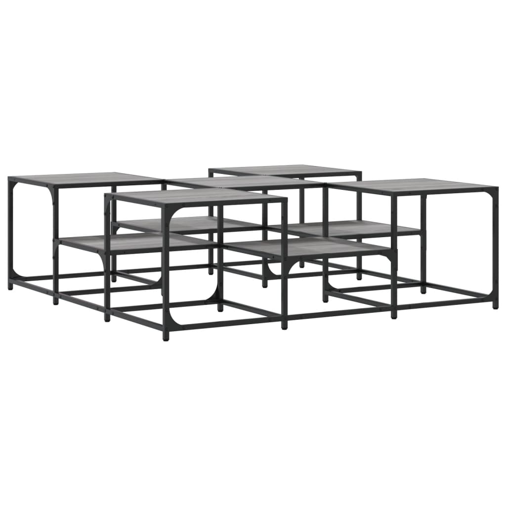 vidaXL Τραπεζάκι Σαλονιού Γκρι Sonoma 121x121x40 εκ. Επεξεργ. Ξύλο