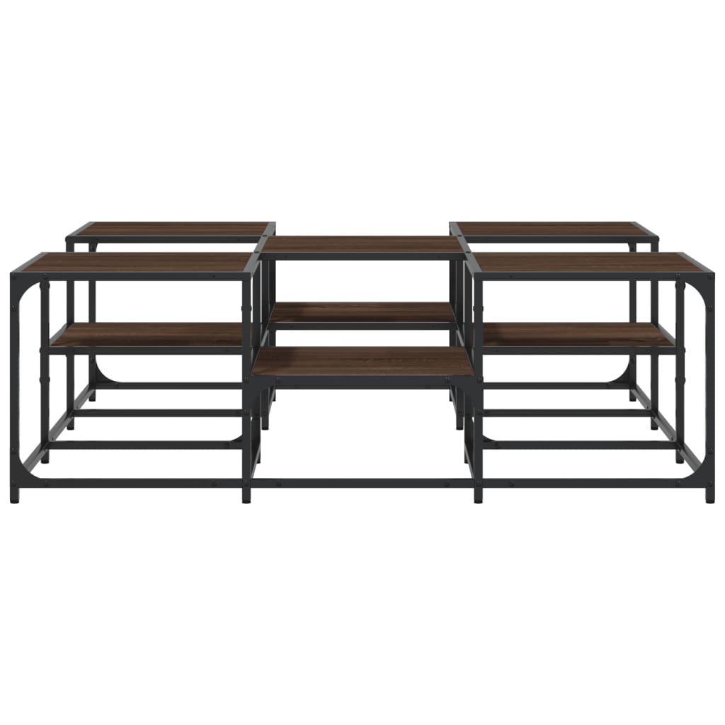 vidaXL Τραπεζάκι Σαλονιού Καφέ Δρυς 121x121x40 εκ. Επεξεργασμένο Ξύλο