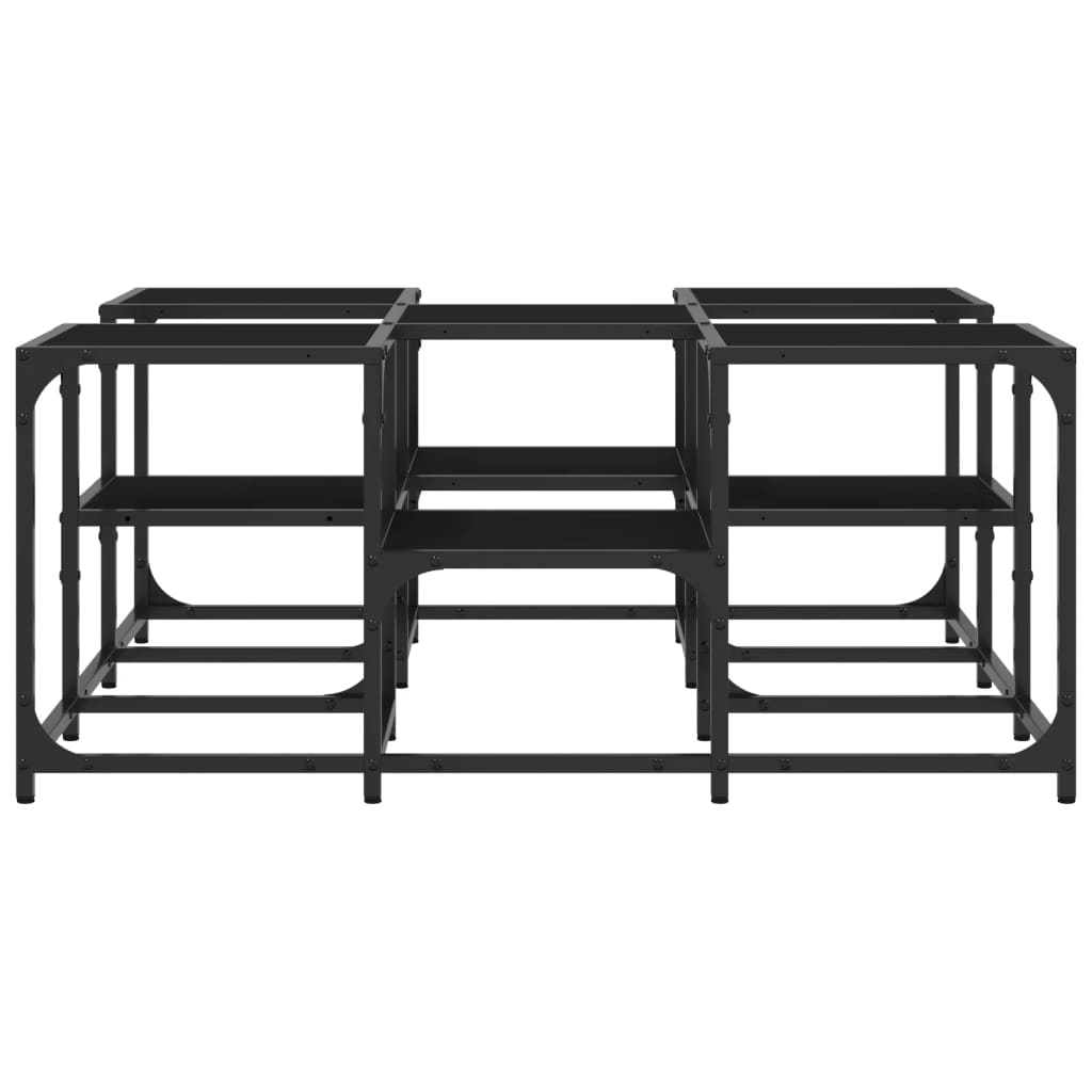 vidaXL Τραπεζάκι Σαλονιού Μαύρο 91x91x40 εκ. Επεξεργασμένο Ξύλο