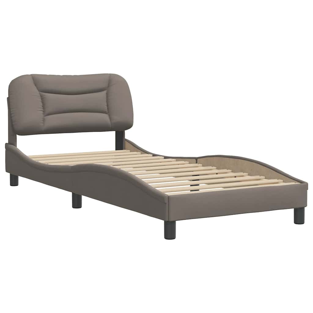 vidaXL Σκελετός Κρεβατιού Χωρίς Στρώμα Hvar Taupe 80x200 εκ. Υφασμάτινο