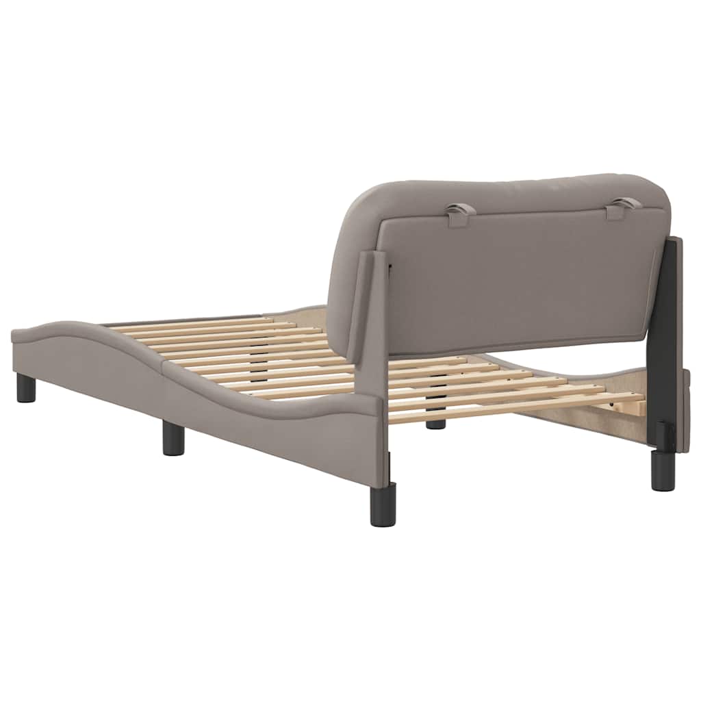 vidaXL Σκελετός Κρεβατιού Χωρίς Στρώμα Hvar Taupe 80x200 εκ. Υφασμάτινο