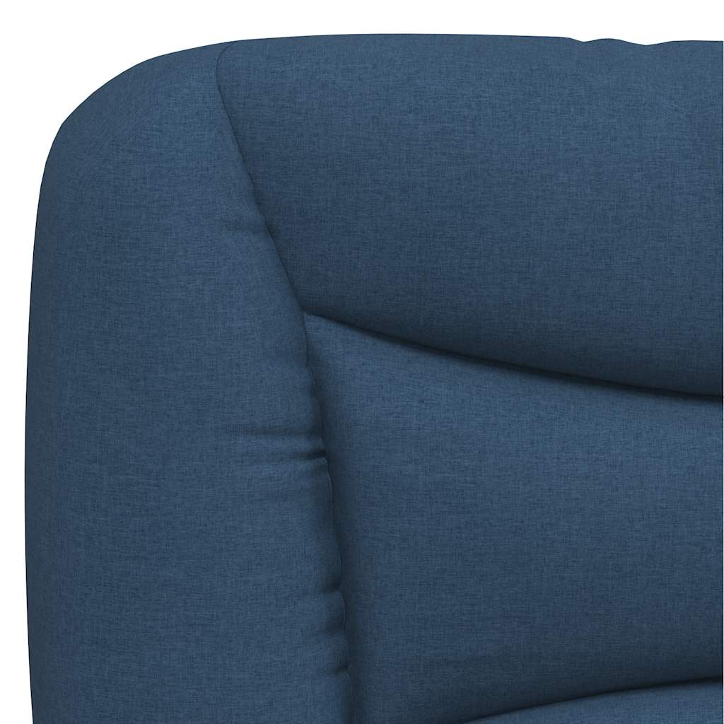 vidaXL Σκελετός Κρεβατιού Χωρίς Στρώμα Hvar Μπλε 90x200 εκ. Υφασμάτινο