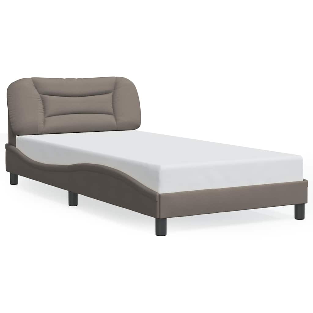 vidaXL Σκελετός Κρεβατιού Χωρίς Στρώμα Hvar Taupe 100 x 200 εκ. Υφασμάτινο