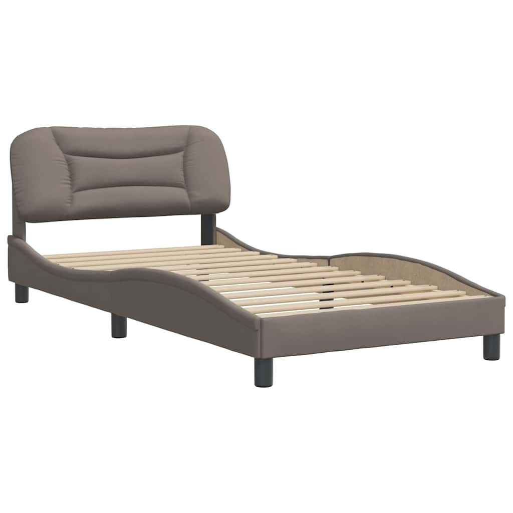 vidaXL Σκελετός Κρεβατιού Χωρίς Στρώμα Hvar Taupe 100 x 200 εκ. Υφασμάτινο
