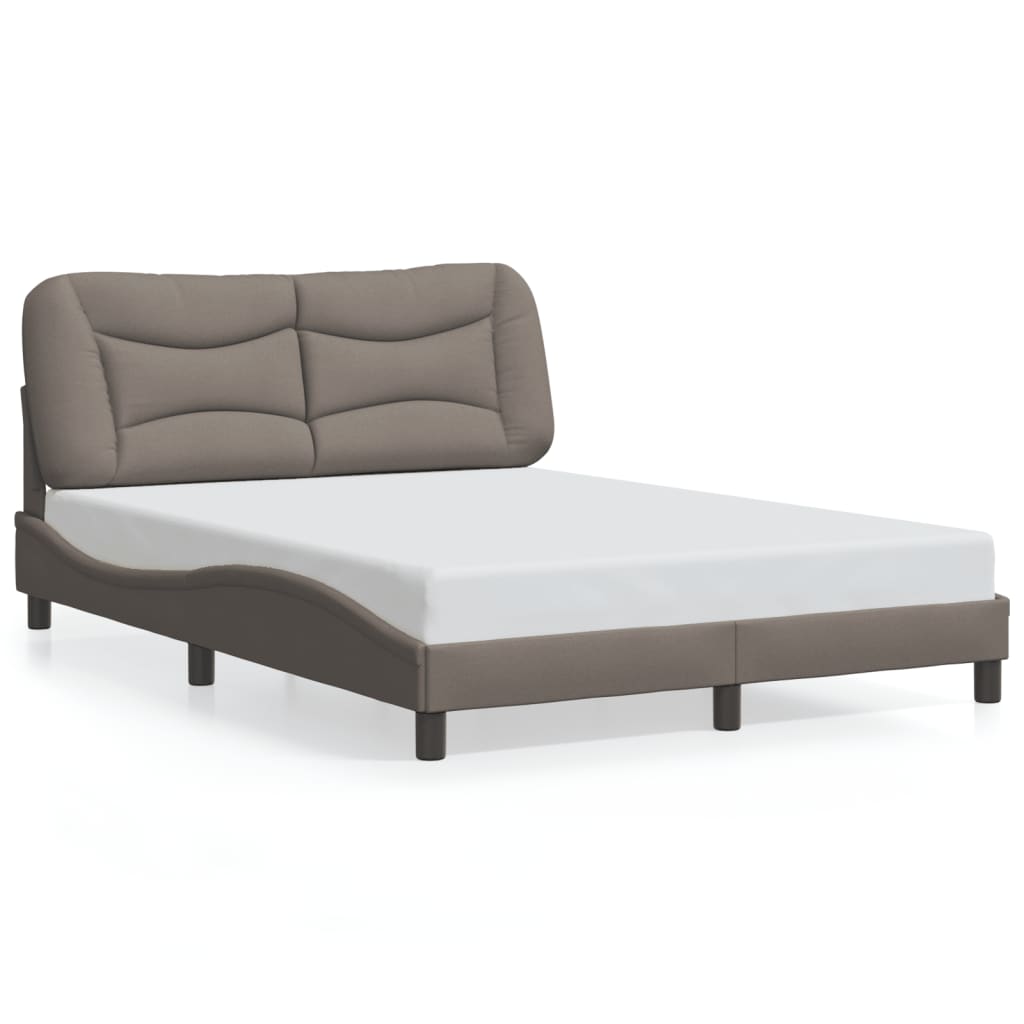 vidaXL Σκελετός Κρεβατιού Χωρίς Στρώμα Taupe 120x200 εκ. Υφασμάτινο