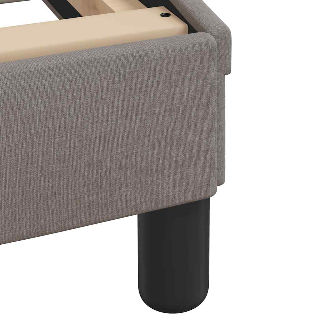 vidaXL Σκελετός Κρεβατιού Χωρίς Στρώμα Hvar Taupe 180x200 εκ. Υφασμάτινο