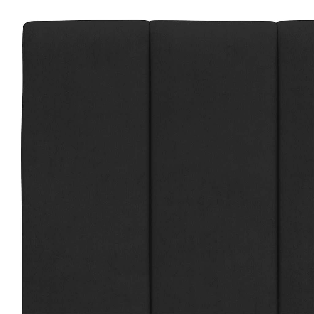 vidaXL Σκελετός Κρεβατιού Χωρίς Στρώμα Hanko Μαύρο 140x200 εκ. Βελούδινο