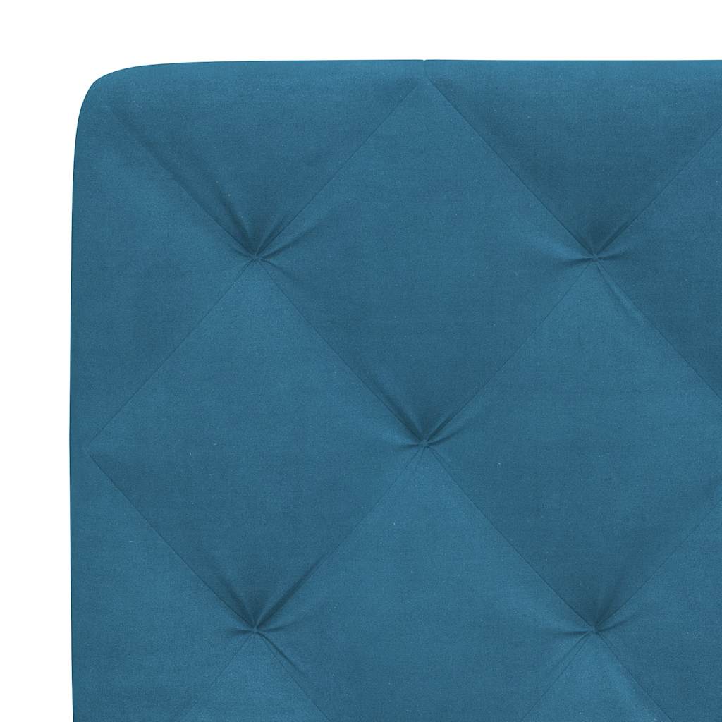 vidaXL Σκελετός Κρεβατιού Χωρίς Στρώμα Μπλε 100x200 εκ. Βελούδινο