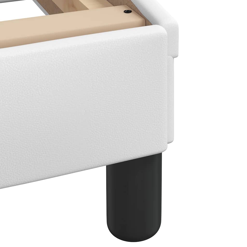 vidaXL Σκελετός Κρεβατιού Viana Χωρίς Στρώμα Λευκό90x190εκ. από ΣυνθετικόΔέρμα